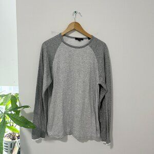 Vince Men's Gray Stripe Long Sleeve Top Size Medium